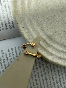 HUG IN A RING | Tarnish Free | Adjustable | Gold Hug Ring