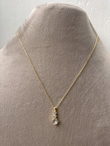 PASCAL | S925 Sterling Silver I 18ct Gold/Platinum Plated I Cubic Zirconia | Pendant Necklace