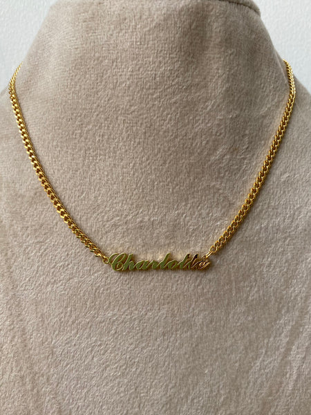 CHARLOTTE | Gold Name Necklace | Tarnish Free