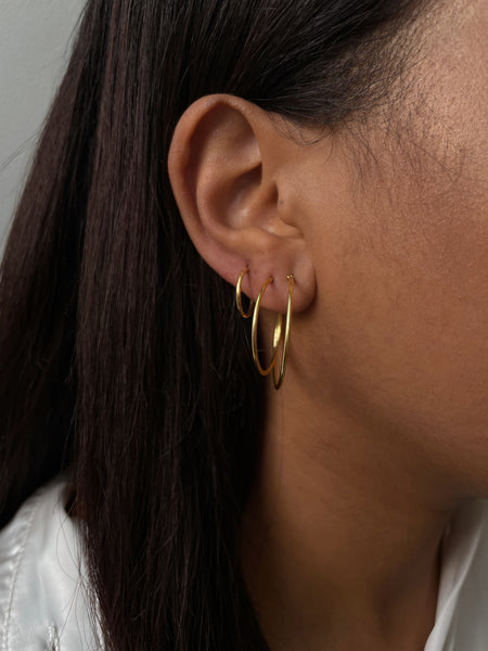 DAILY DAINTY | S925 Sterling Silver | 18ct Gold/Silver Plated |Lightweight Thin Hoop Earring’s