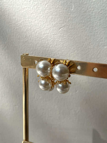 KATE | Tarnish Free | Gold Chunky Multi-Pearl Stud | Earrings