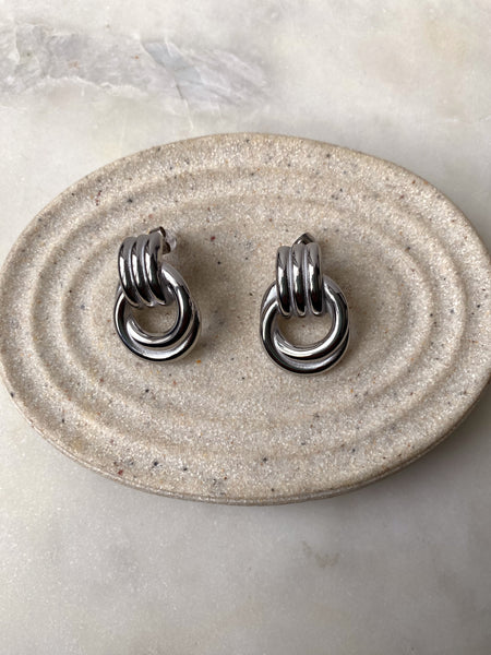 SALLY | Tarnish Free | Gold/Silver Chunky Hallow Circle Earrings