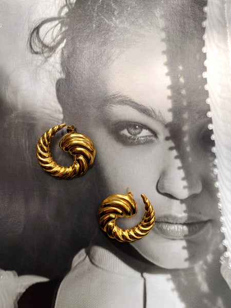 SERAPHINA| Tarnish Free | Gold Shell Shaped Earrings