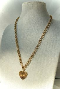 WHOLESOME | Tarnish-Free | Gold/Silver Chunky  Heart  Pendant | Necklace