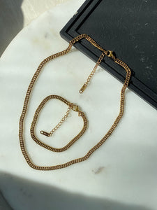LEAH | Tarnish-Free | Gold minimal Cuban | Necklace/Bracelet