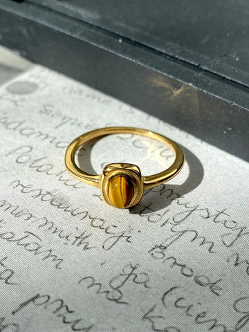 PETRA| Tarnish Free |  |Minimalist Gold Opal Ring