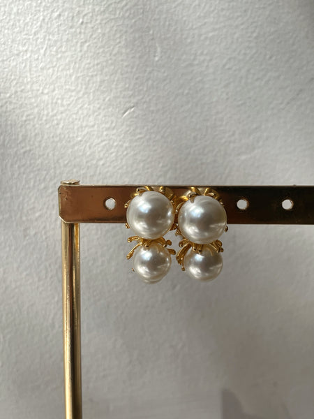 KATE | Tarnish Free | Gold Chunky Multi-Pearl Stud | Earrings