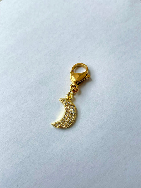 SHOE CHARMS - Encrusted Moon