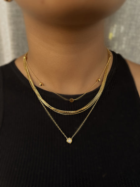 PETUNIA | Gold Minimal Pendant Necklace