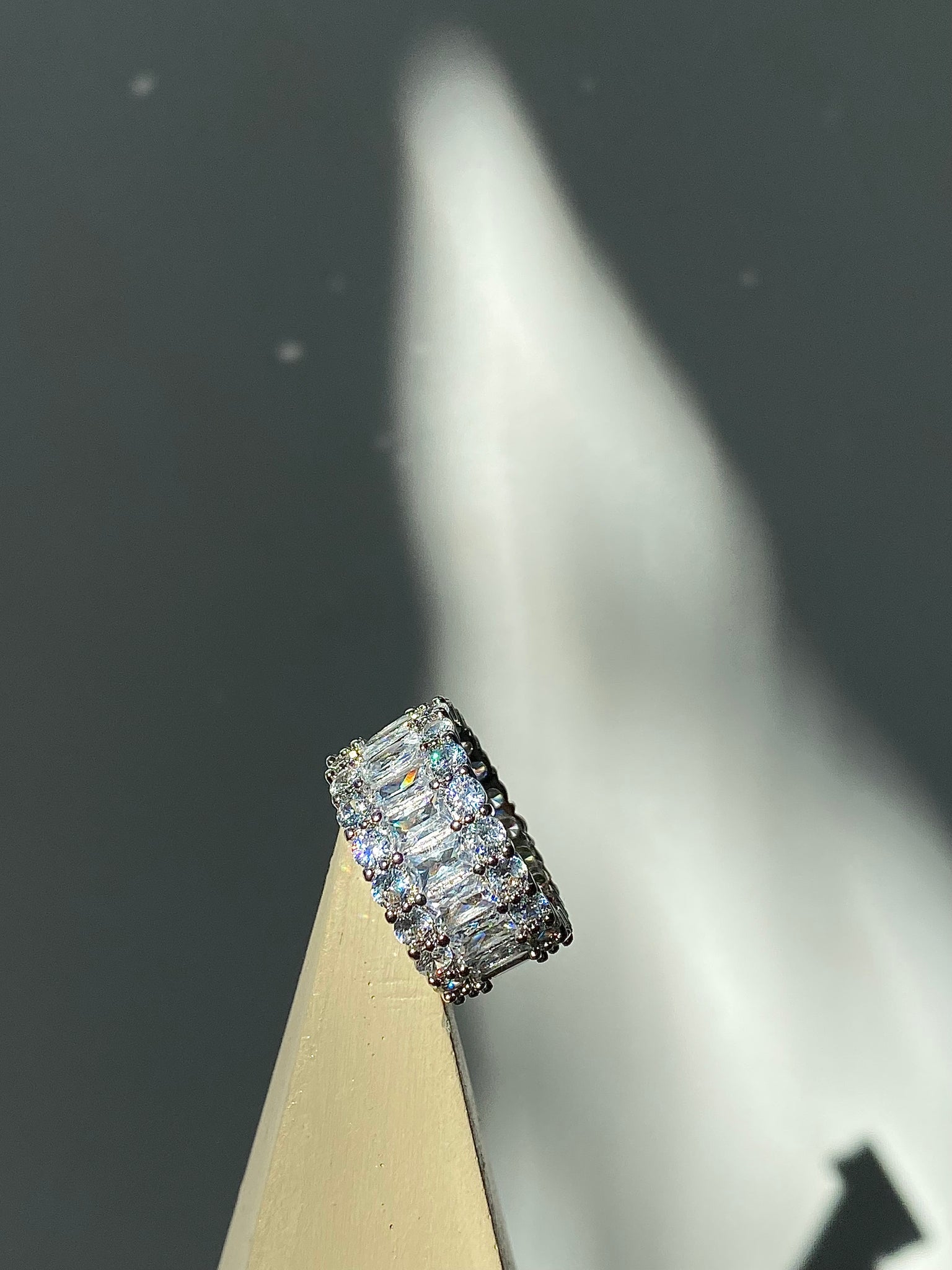 QUINN|Chunky Cubic Zirconia Eternity Ring