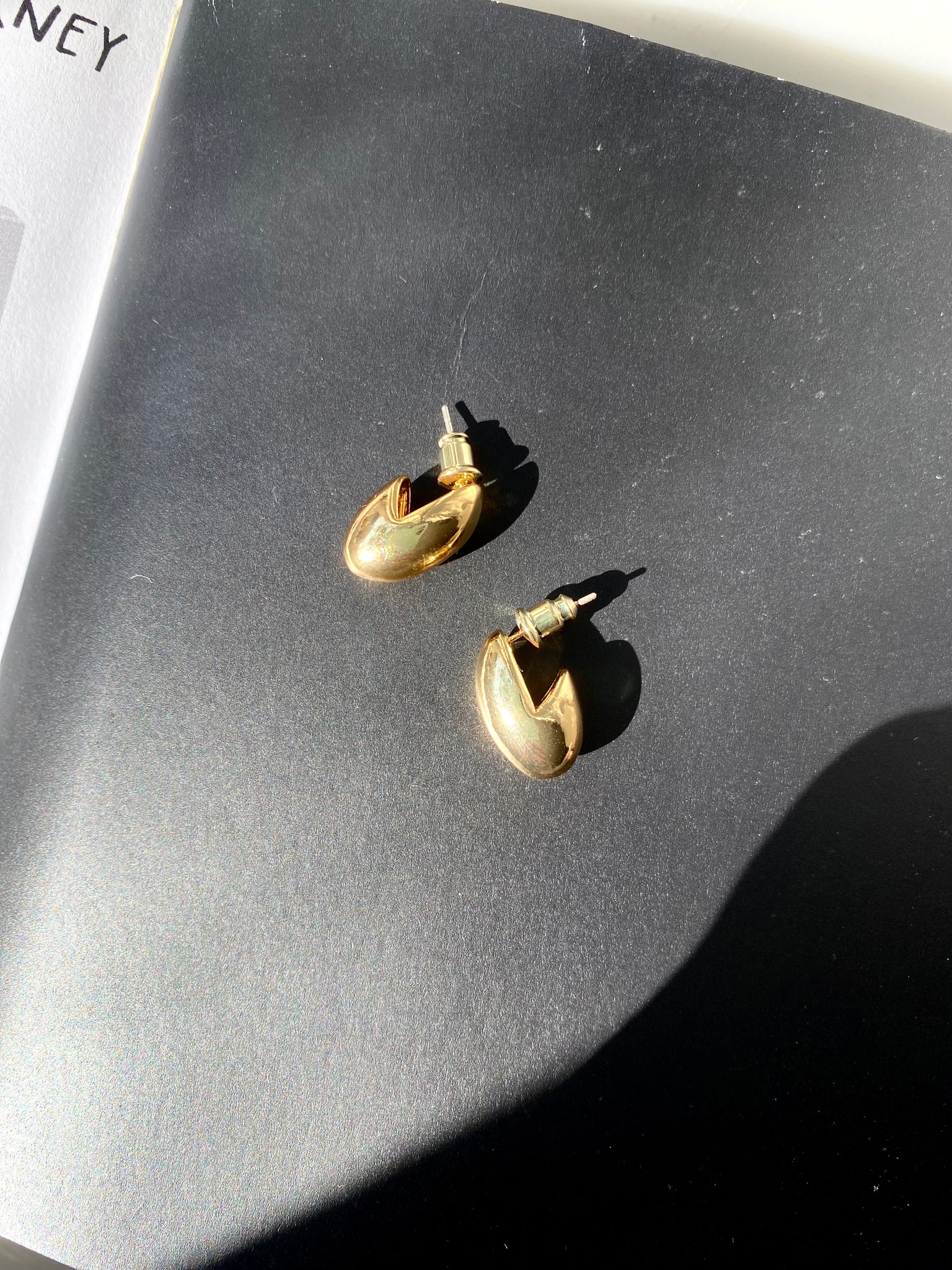 JESSICA  | Gold Plated | Extra Small Bean Stud | Earrings | Tarnish Free