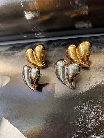 JOLENE| Tarnish Free | Gold/Silver Chunky Heart Shaped Earring