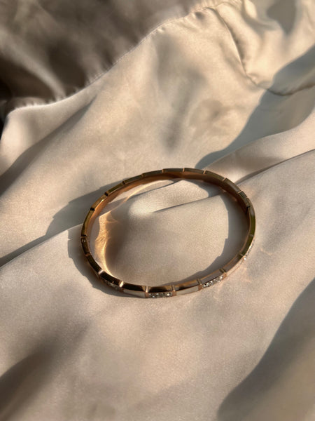 AZURE| Tarnish Free | Gold/Silver/Rose-Gold Ridged | Bangle