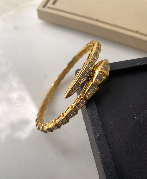 SNAKED | Gold/Silver | Encrusted Snake | Bracelet/Ring (1 piece)