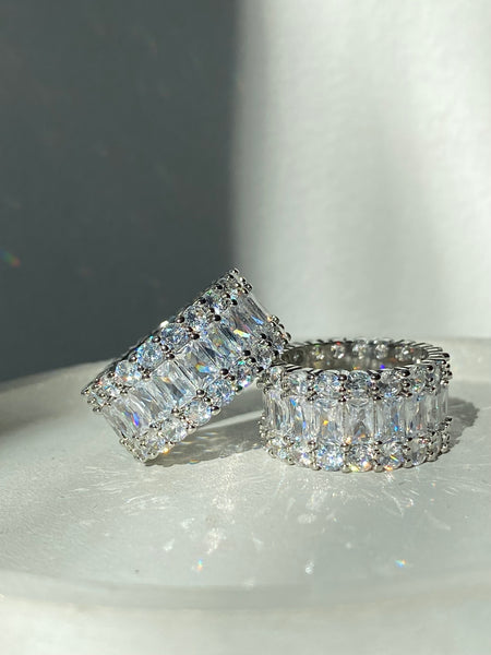 QUINN|Chunky Cubic Zirconia Eternity Ring