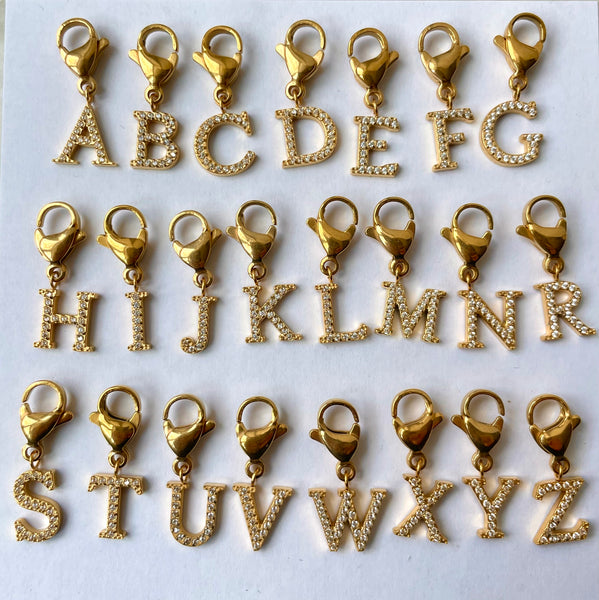 SHOE CHARMS - Encrusted Letters