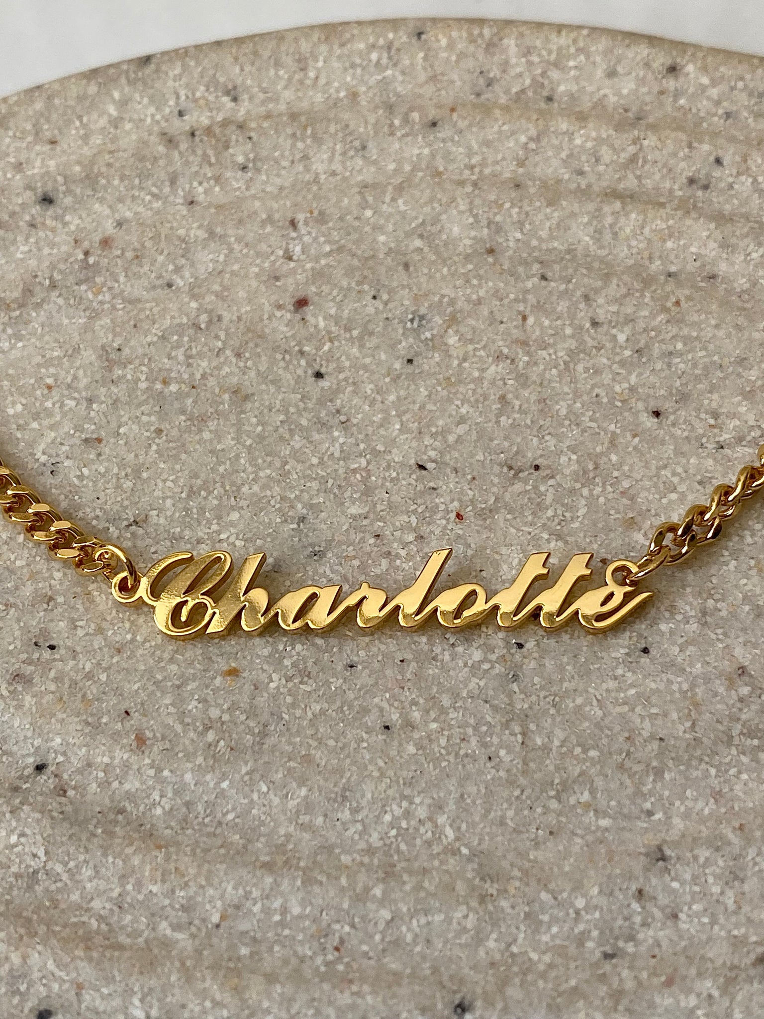 CHARLOTTE | Gold Name Necklace | Tarnish Free