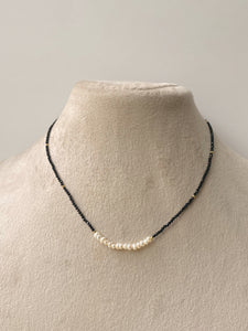 BEIRUT | Tarnish-Free | Black Beaded Gold and Pearl | Necklace