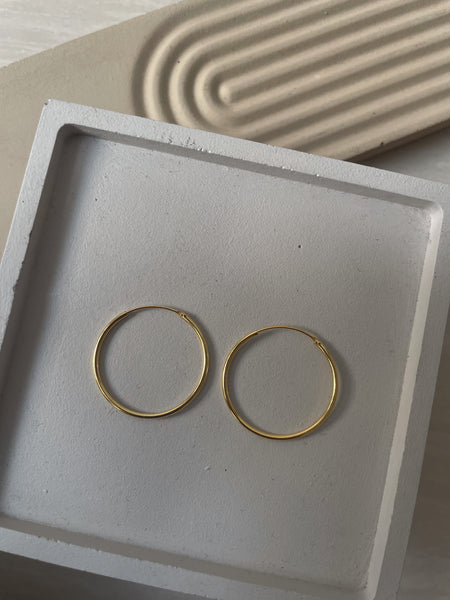 DAILY DAINTY | S925 Sterling Silver | 18ct Gold/Silver Plated |Lightweight Thin Hoop Earring’s