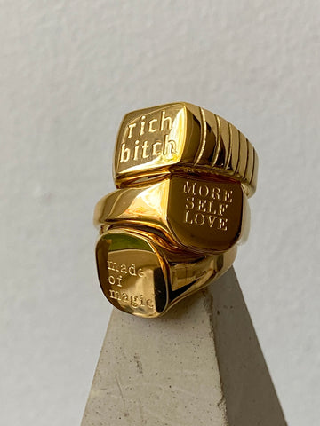 WORD RINGS| Tarnish Free | Gold Ring