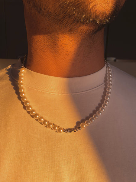 EROS | ZibaMan | Silver/Gold Pearl Necklace | Tarnish-Free