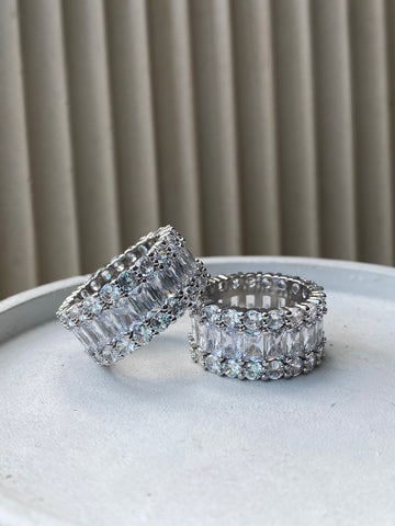 QUINN|Chunky Cubic Zirconia Eternity Ring