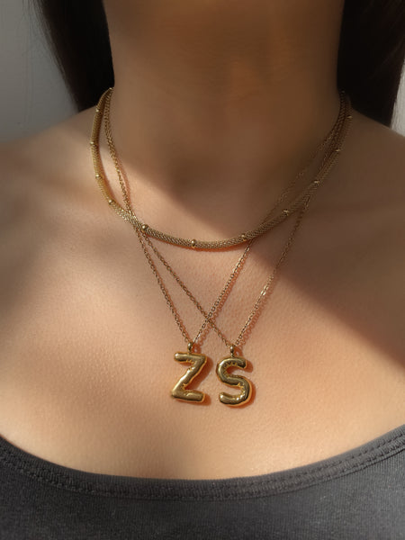 BALLOON INITIAL I 18ct gold plated I Tarnish-Free I Letter Necklace