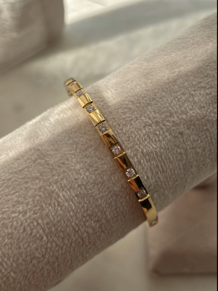 SOLSTICE | Tarnish Free | Gold/Silver/Rose-Gold | Cubic Zirconia | Bangle