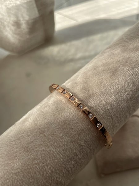 SOLSTICE | Tarnish Free | Gold/Silver/Rose-Gold | Cubic Zirconia | Bangle