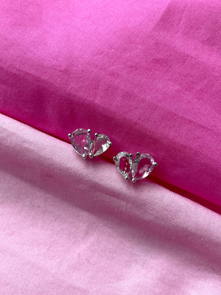 BROOKLYN | Pink and Clear Teardrop Luxury Necklace/Earrings | AAA Grade Cubic Zirconia