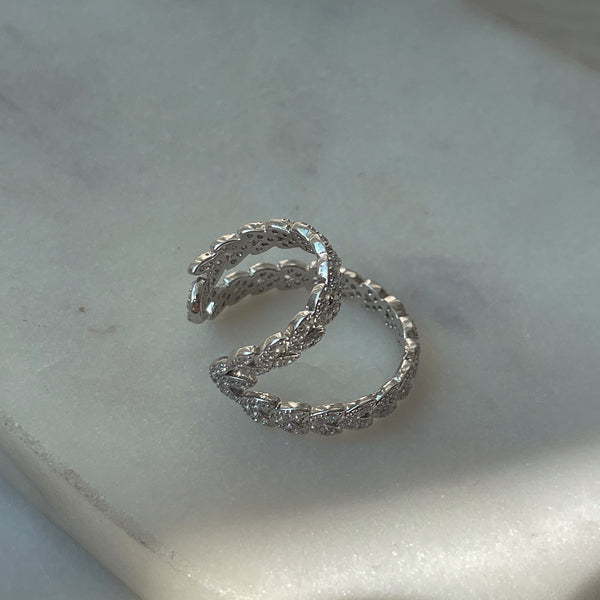 MADISON | Silver Adjustable Ear Cuff | (Single Piece) | No Piercing needed