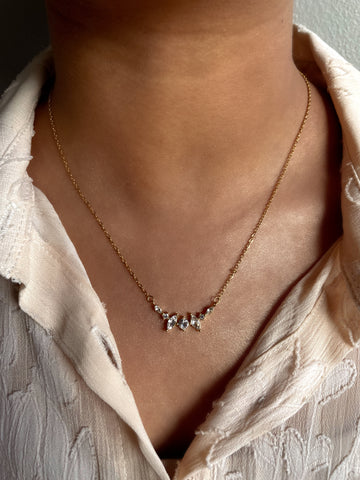 VERA | Tarnish-Free | Cubic Zirconia Bar Necklace