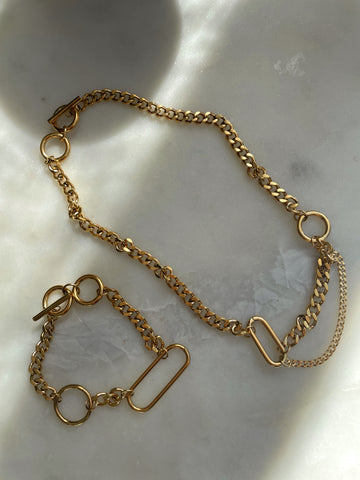 HILTON | Tarnish-Free | Gold Chunky Mix Link | Necklace/Bracelet