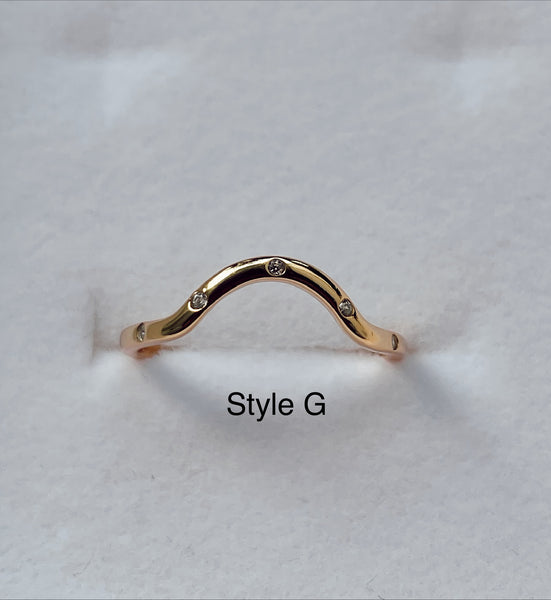 STACKING RINGS I Ethereal Collection I S925 Sterling Silver | 18ct Gold Plated | Cubic Zirconia