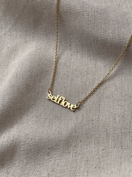 Word Necklaces | Pendant Style | Tarnish Free | 18ct Gold Plated and Stainless Steel | Selflove/fearless/triumphant/courageous/shero/warrior/girlboss