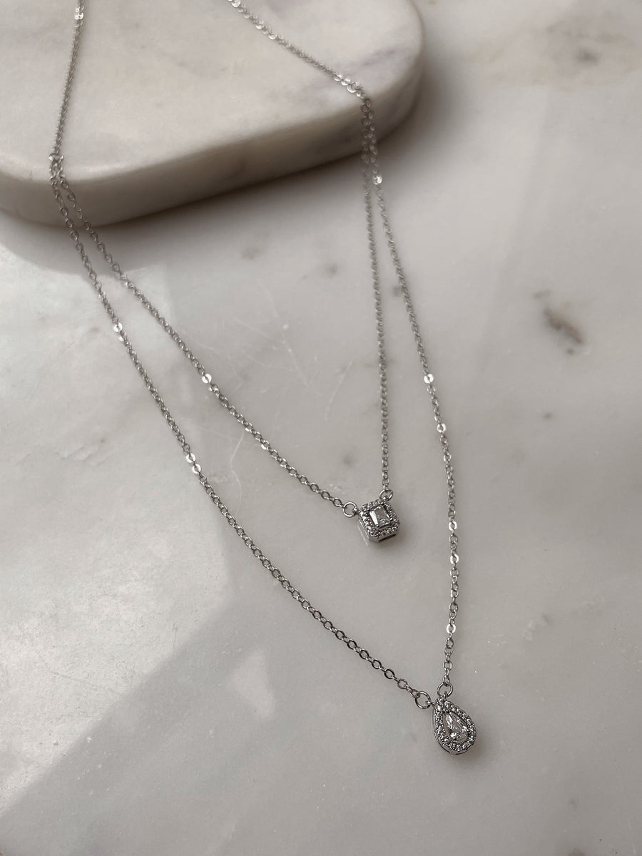 CASSIDY | Double Layer Luxury Necklace | AAA Grade Cubic Zirconia ...