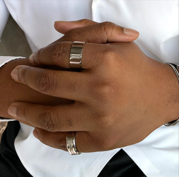 VICTOR | ZibaMan | Silver Chunky Ring | Tarnish-Free