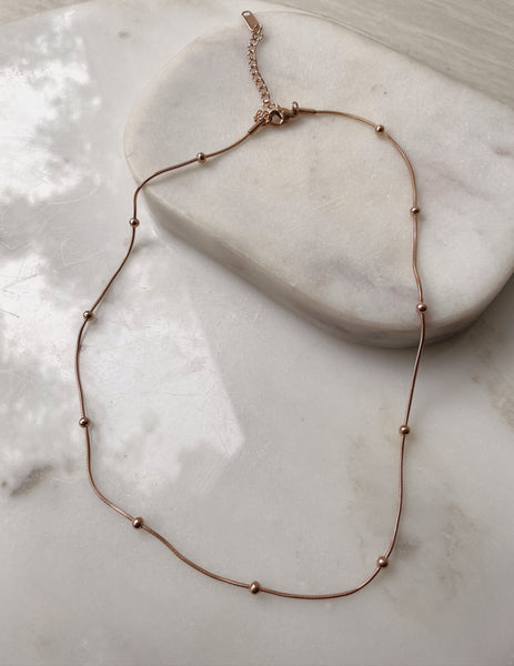 ESSENTIAL | Tarnish Free | Dainty Ball Necklace | Silver/Gold/Rose-Gold