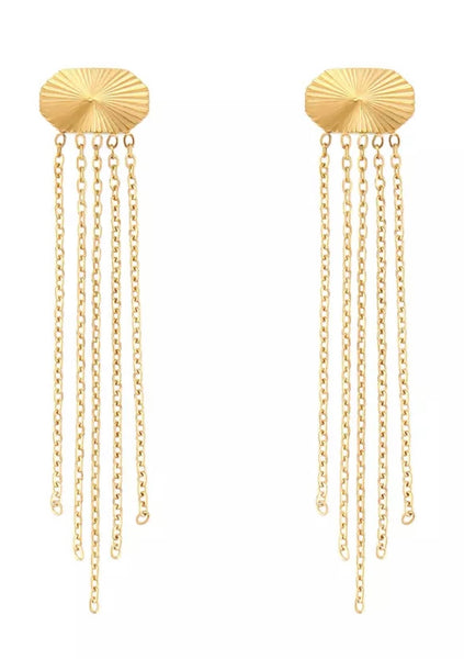 MIAMI TASSEL | Tarnish-Free | Gold Tassel Earring