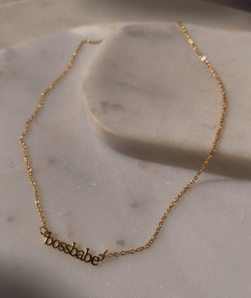 Word Necklaces | Pendant Style | Tarnish Free | 18ct Gold Plated and Stainless Steel | Superwoman/Hustler/Abundant/Beautiful/Bossbabe