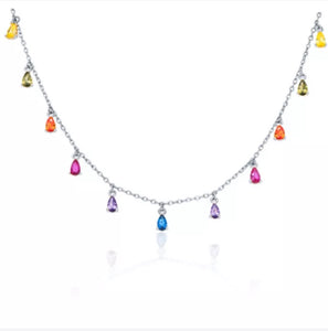 PORSHA | S925 Sterling Silver 18ct gold plated Dainty Drop Necklace