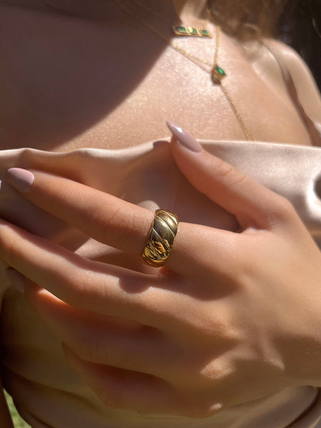 IVY | | Tarnish Free | Chunky Gold Twist | Ring