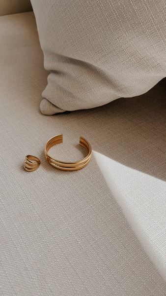 GIGI | ZSxRizDhoda | Tarnish Free | Triple/Double Layer Chunky Ring